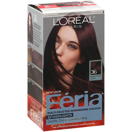 Loreal Feria L Oreal Paris Permanent Hair Color 36 Deep Burgundy Brown Hair Color