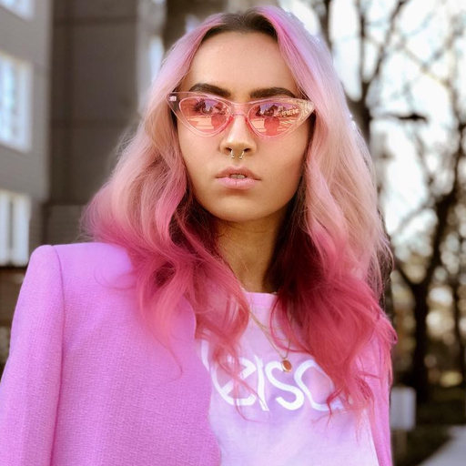 zeroUV Women's Retro 1990's Narrow Flat Color Tone Lens Cat Eye Sunglasses C524 Sunglasses