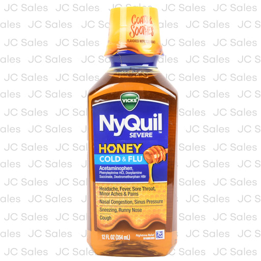 Vicks Vicks Ny Quil Nighttime Relief Severe Honey Cold & Flu 12 Fl Oz Health & Beauty