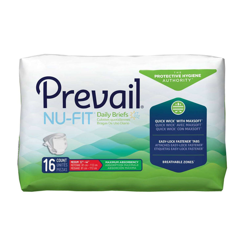Prevail Prevail Nu-Fit Incontinence Adult Daily Briefs, Large - Bag Of 20 Bicycle Shorts & Briefs