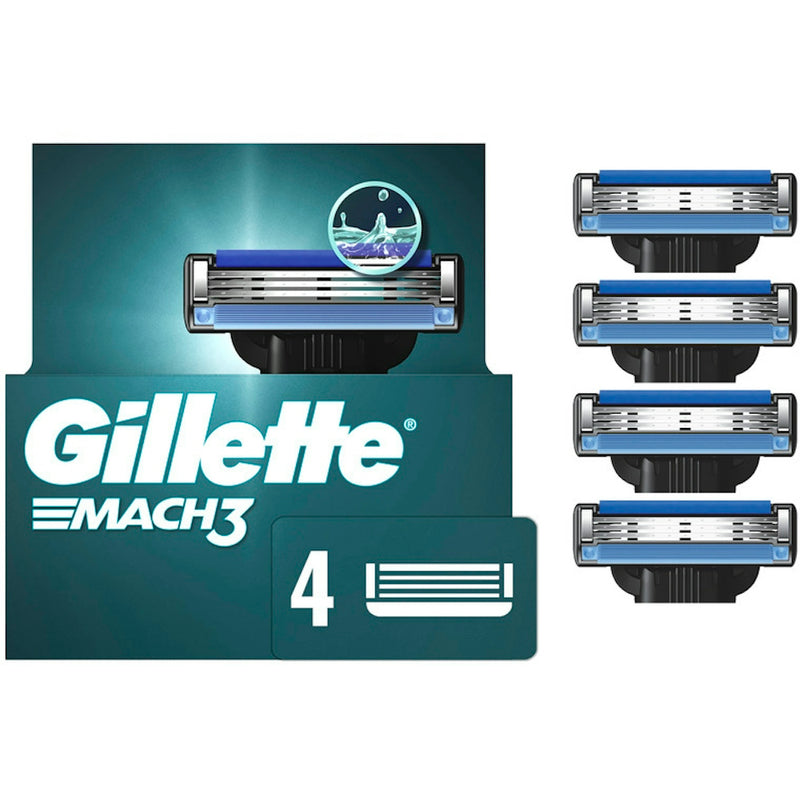 Gillette Gillette Mach3 Men's 3-Blade Razor Blades Refills Cartridges Shaving & Grooming
