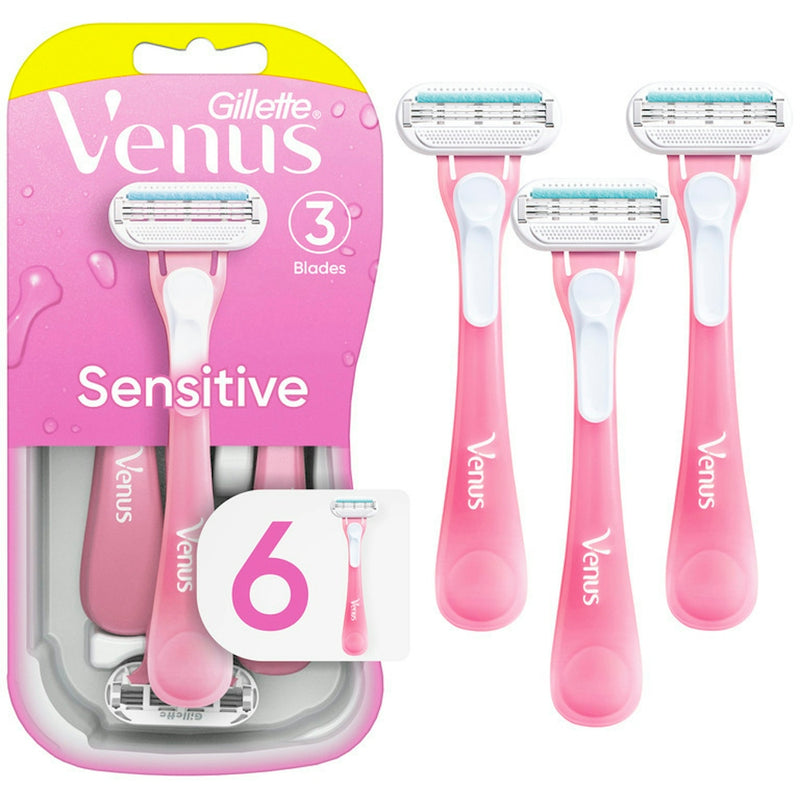Venus Venus Gillette Disposable Razors, Skin Elixir, Sensitive, Value Pack Personal Care