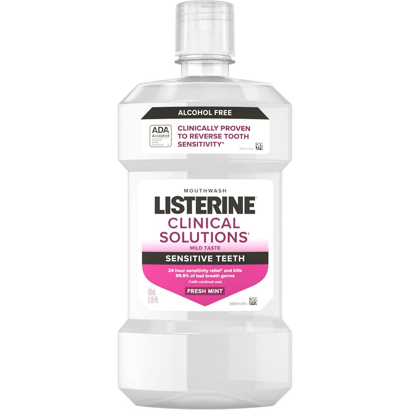 Listerine Listerine Clinical Solutions Sensitive Teeth Mouthwash, Mint, 500 mL Mouthwash
