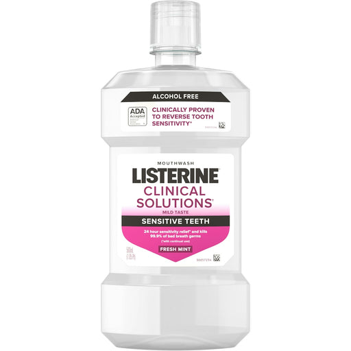 Listerine Listerine Clinical Solutions Sensitive Teeth Mouthwash, Mint, 500 mL Mouthwash White Smoke