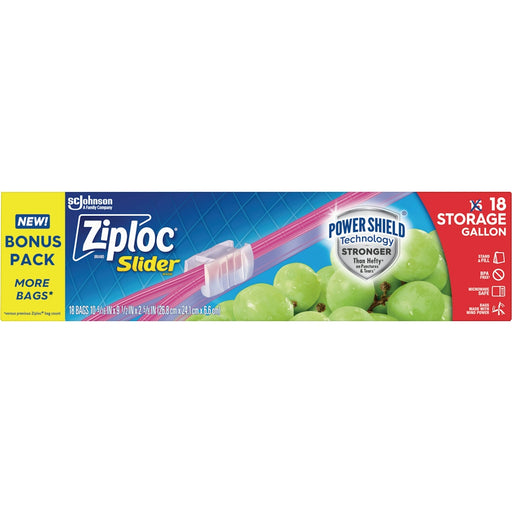 Ziploc Ziploc Slider Bags, Storage, Gallon, Bonus Pack Food Storage Bags Dark Khaki