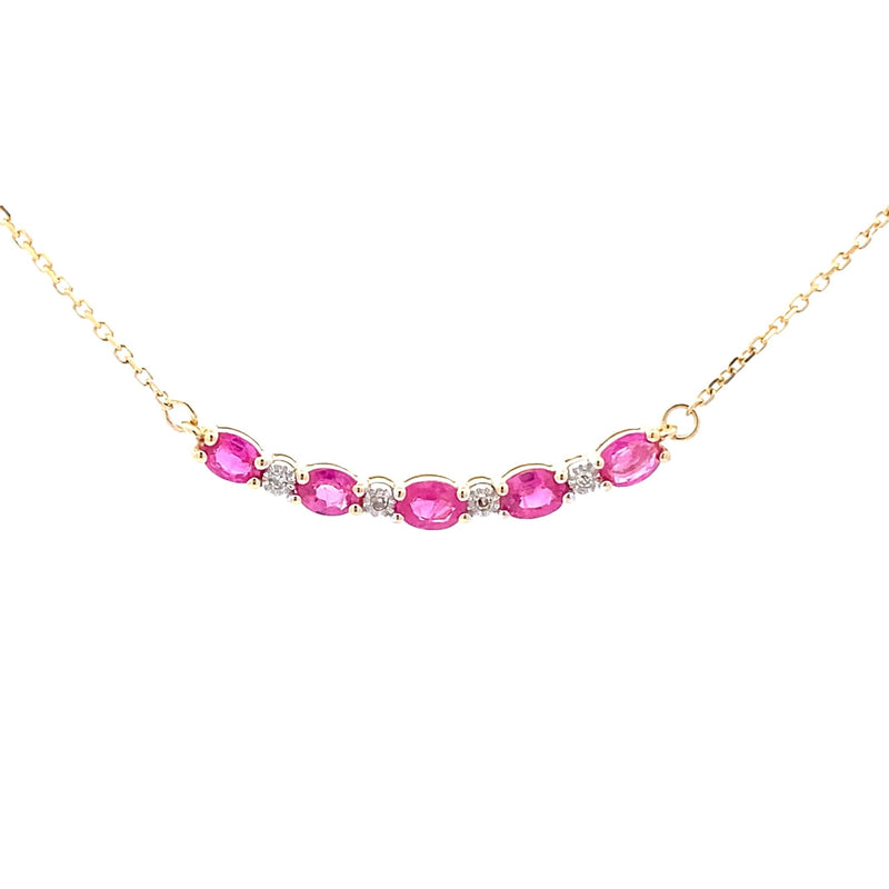 Bids.com .73ct Ruby Diamond Fashion Pendants 10KT Yellow Gold Pendants