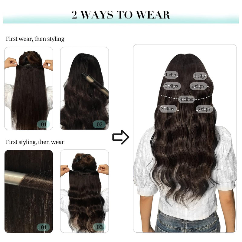 VIP Extensions VIP Clip Extensions / Silky Straight - 18" (140 g ) ClipeX System Hair Extension