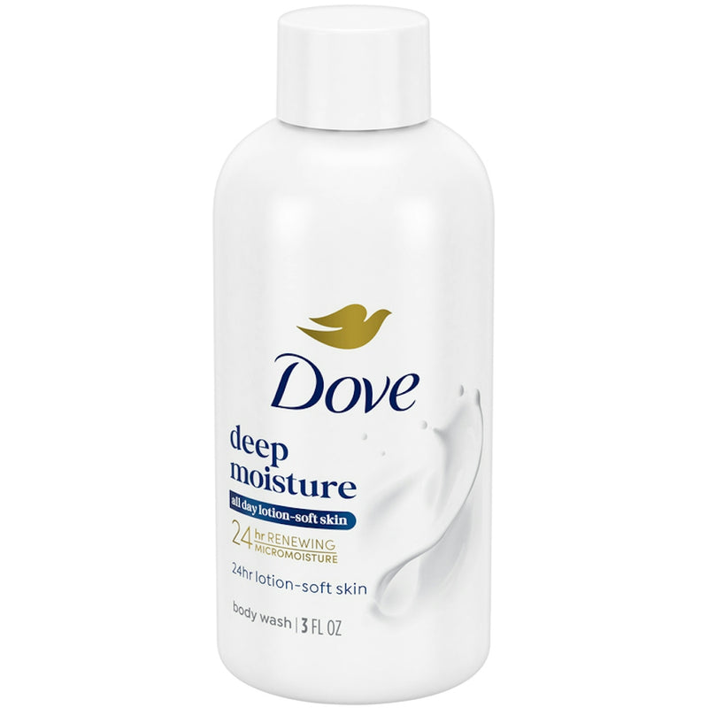 Dove Dove Deep Moisture Body Wash 24hr Lotion-Soft Skin - Trial Size - 3 Fl Oz Body Wash