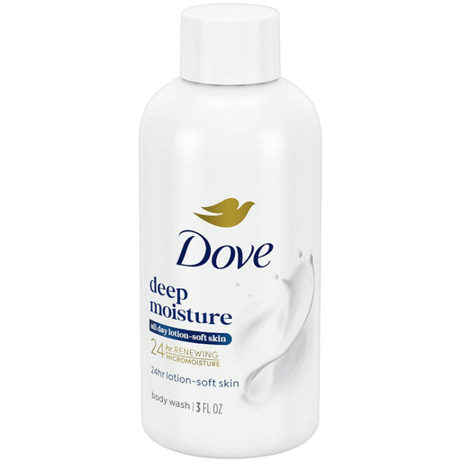 Dove Dove Deep Moisture Body Wash 24hr Lotion-Soft Skin - Trial Size - 3 Fl Oz Body Wash