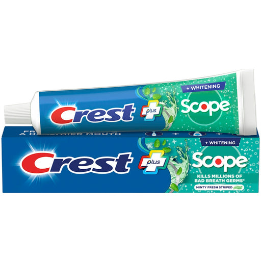 Crest Crest Complete + Scope Whitening Fluoride Toothpaste - Minty Fresh Striped, 0.85 Oz Toothpaste