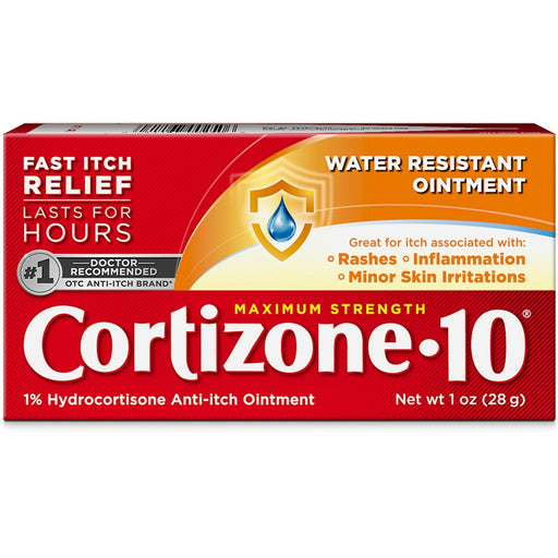 Cortizone 10 Cortizone 10 Maximum Strength Water Resistant Anti-Itch Ointment, 1% Hydrocortisone, 2 Oz First Aid