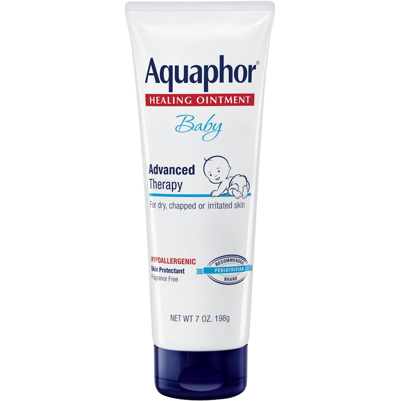 Aquaphor Aquaphor Baby Advanced Therapy Healing Ointment Skin Protectant 7 Ounce Tube Lotion & Moisturizer White Smoke