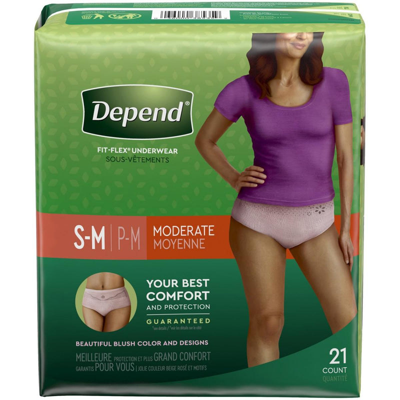 Depend Depend FIT-FLEX Incontinence Underwear For Women, Moderate Absorbency, S/M Personal Care