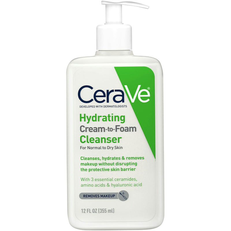 CeraVe CeraVe Hydrating Cream To Foam Cleanser 12 Fl Oz Facial Cleansers