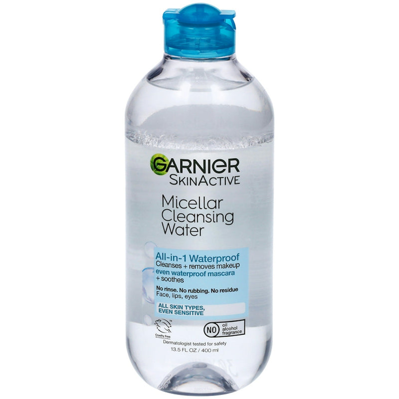 Garnier Garnier SkinActive, Micellar Cleansing Water, All-in-1 Makeup Remover Even Waterproof Mascara, All Skin Types, 13.5 Fl Oz (400 Ml) Health & Beauty