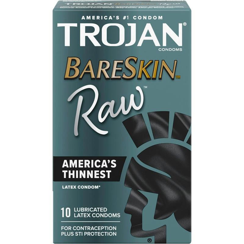 Trojan Trojan Bareskin Raw Lubricated Latex Condoms Condoms Dim Gray Default Title