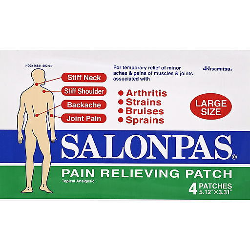 Salonpas Salonpas Pain Relieving Patch, Large Size Appliques & Patches