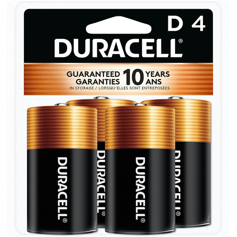 Duracell Duracell Coppertop D Batteries - 4 Pack Alkaline Battery Batteries