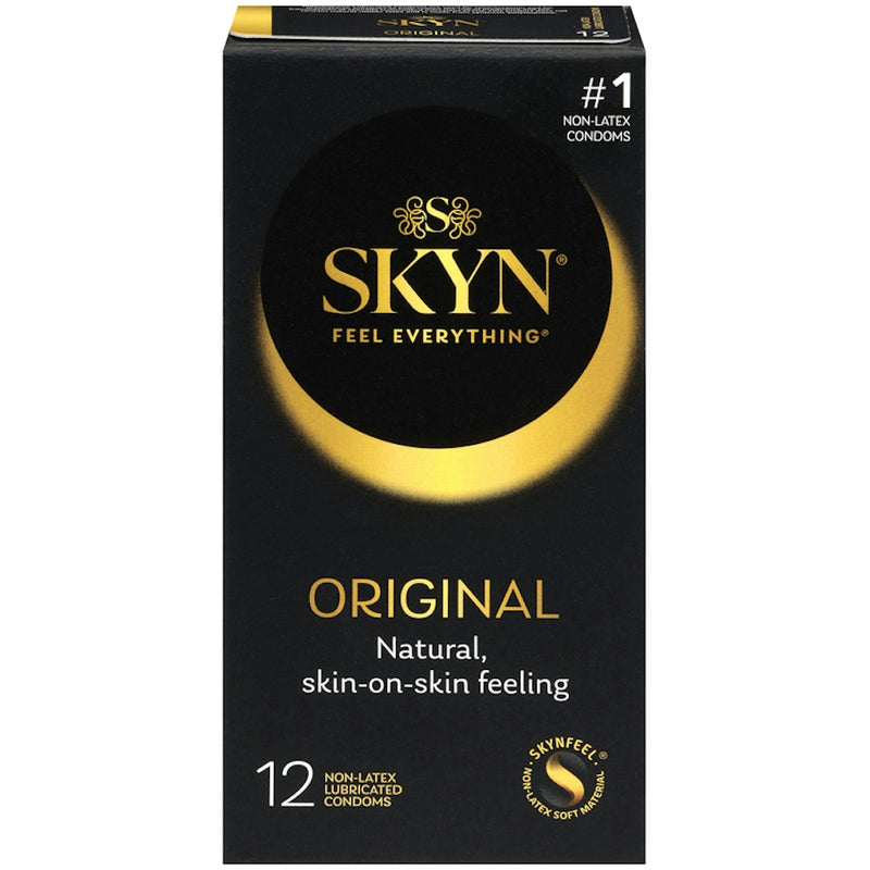 Skyn Skyn LifeStyles Non Latex Lubricated Condoms Original Condoms Black