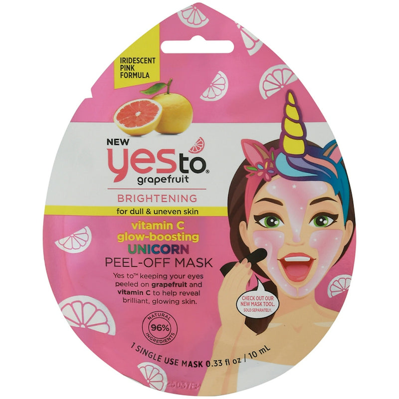 Yes To Yes To Grapefruit Peel-Off Mask, Unicorn, Brightening Masks White Smoke