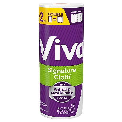 Viva Viva Signature Cloth Paper Towels, Choose-A-Sheet, 2 Double Rolls Paper Towels