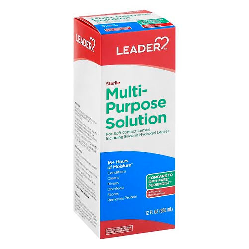 0 Leader Multi Purpose Contact Lens Solution 12 Oz Contact Lens Solution