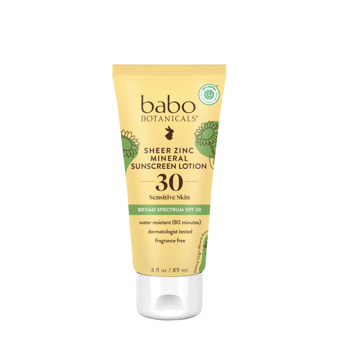 Babo Botanicals Babo Botanicals Clear For Babies Fragrance Free Zinc Sunscreen Lotion - SPF 30 - 3 Fl Oz Sunscreen