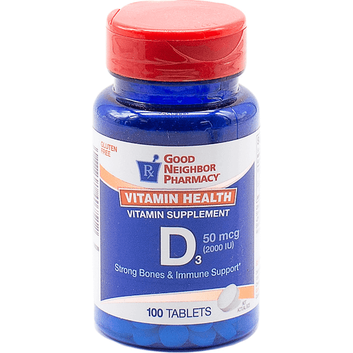 NPG NPG Good Neighbor Pharmacy Vitamin D 2000 IU – 100 Tablets Vitamins & Supplements