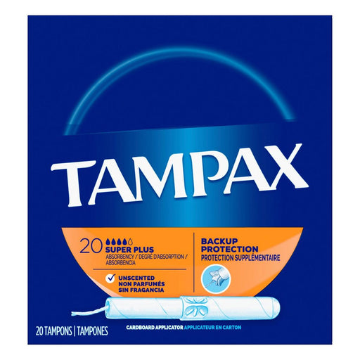 Tampax Tampax Cardboard Applicator Super Plus Absorbency Tampons Tampons Midnight Blue