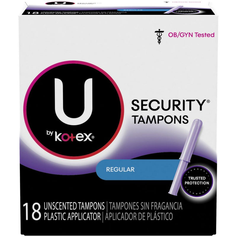 U by Kotex U by Kotex Security Tampons With Plastic Applicator, Regular Absorbency Tampons Lavender