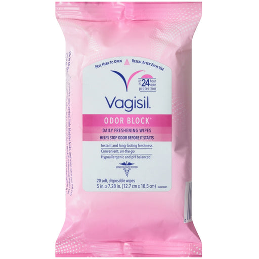 Vagisil Vagisil Odor Block Daily Freshening Wipes - 20ct Personal Care White Smoke
