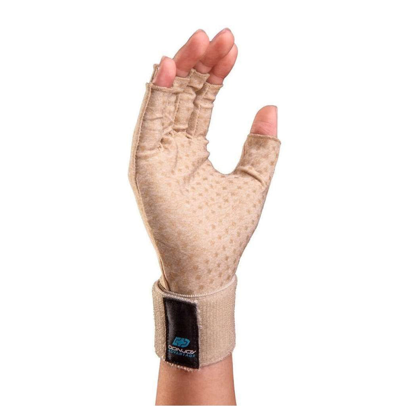 0 DONJOY Advantage Arthritis Compression Gloves w/Open Finger Tips (Beige) Medium Gloves & Mittens