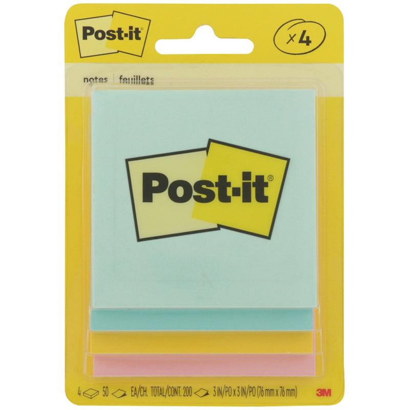 Post-it Post-it Notes Marseille 4 Pads 50 Sheets Each MMM5401 Sticky Notes