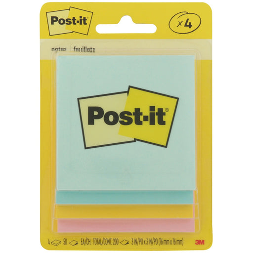 Post-it Post-it Notes Marseille 4 Pads 50 Sheets Each MMM5401 Sticky Notes