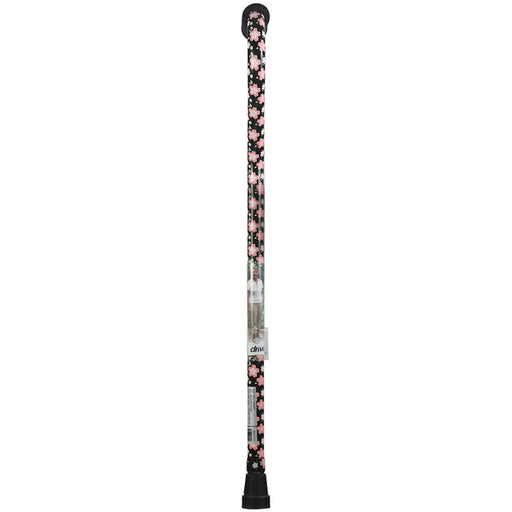 Drive Medical Drive Medical Foam Grip Offset Handle Walking Cane, Pink Floral Canes & Walking Sticks