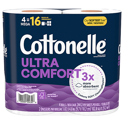 Cottonelle Cottonelle Toilet Paper, Mega Rolls, 2 Ply Toilet Paper