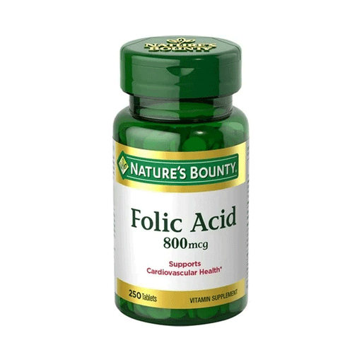 Nature's Bounty Nature's Bounty Folic Acid 800 Mcg Vitamin Supplement Maximum Strength - 250 Tablets Vitamins & Supplements White Smoke