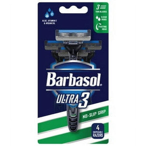 Barbasol Barbasol Ultra 3 Disposable Razor – Triple Blade Shaving System, 1 Count Razors & Razor Blades