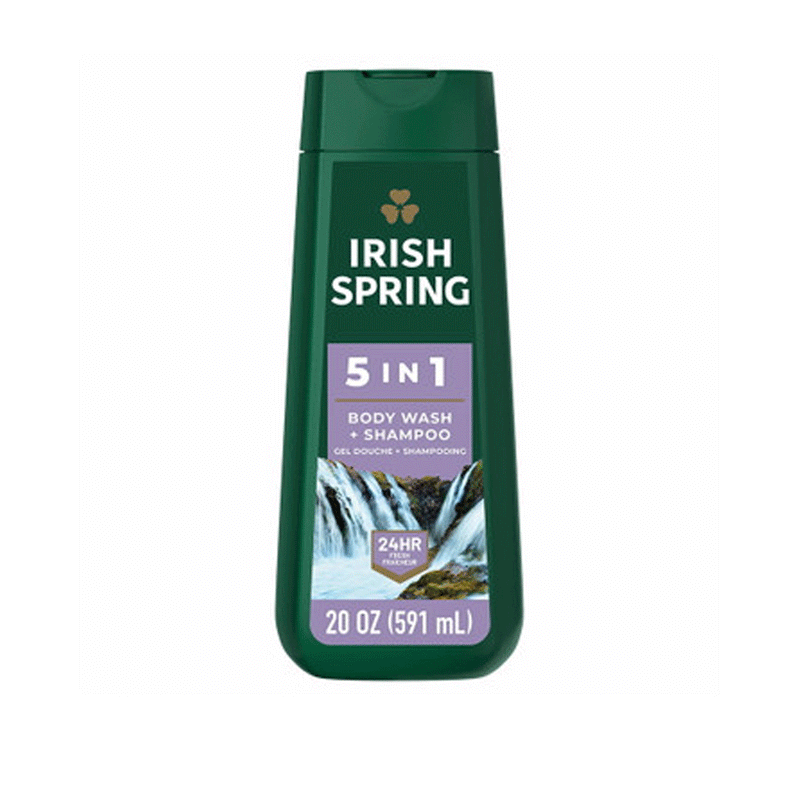 Irish Spring Irish Spring Body Wash + Shampoo, 5 In 1 20 Fl Oz Body Wash