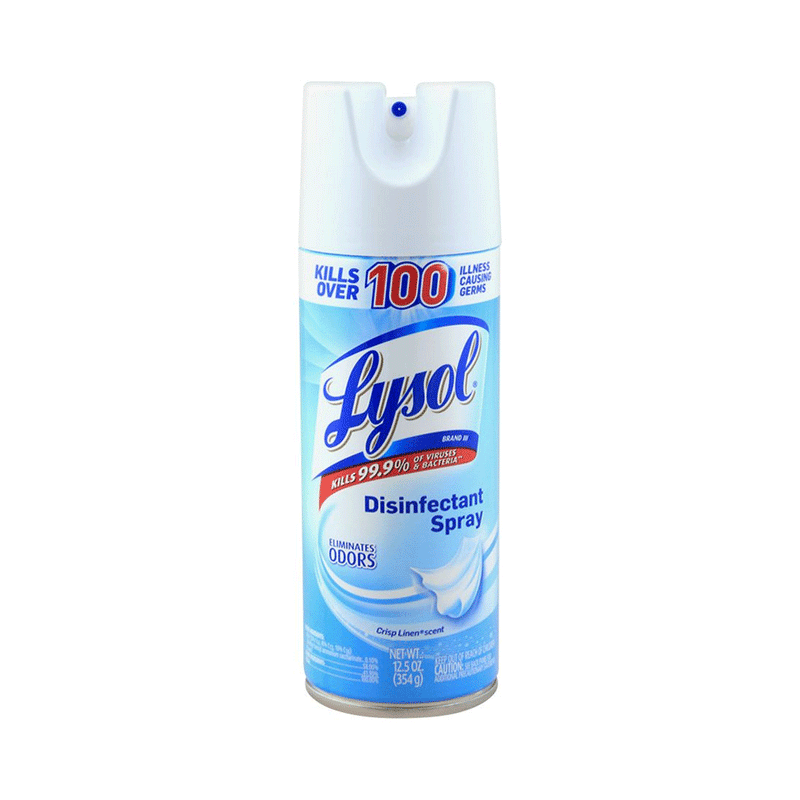 Lysol Lysol Disinfectant Spray, Crisp Linen Scent, 12.5 Oz Aerosol Spray Household Disinfectants