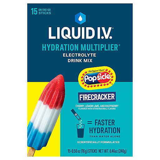 Liquid I.V. Liquid I.V. Electrolyte Drink Mix, Firecracker Powdered Beverage Mixes