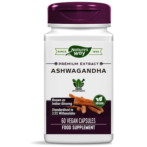 Nature's Way Nature's Way Ashwagandha, Premium Extract, 500 Mg, 60 Vegan Capsules Vitamins & Supplements