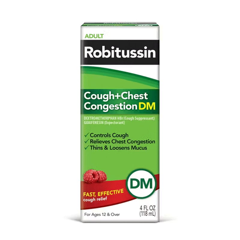 Robitussin Robitussin Adult Cough + Chest Congestion DM Bottle, Assorted, 4 Fl Oz Medicine & Drugs