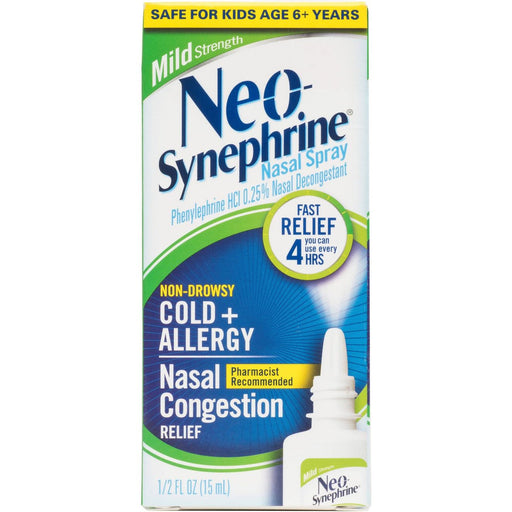 Neosynephrine Neosynephrine Decongestant Nasal Spray For Cold & Sinus Relief, Mild Strength, 0.5 Fl Oz Nail Polish Drying Drops & Sprays
