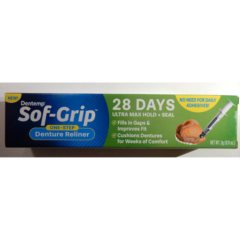 0 Dentemp Sof-Grip One-Step Denture Reliner, 0.11 Oz (3g) 372494000133VL Dentures