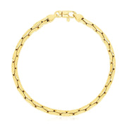 Bids.com 14k Yellow Gold High Polish Compressed Cable Link Bracelet Bracelets