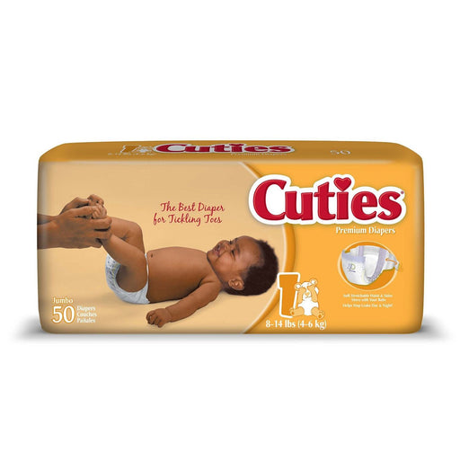 First Quality First Quality Cuties® Baby Diapers – Size 1 (8-14 lbs / 4-6 kg), 50 Count Diapers