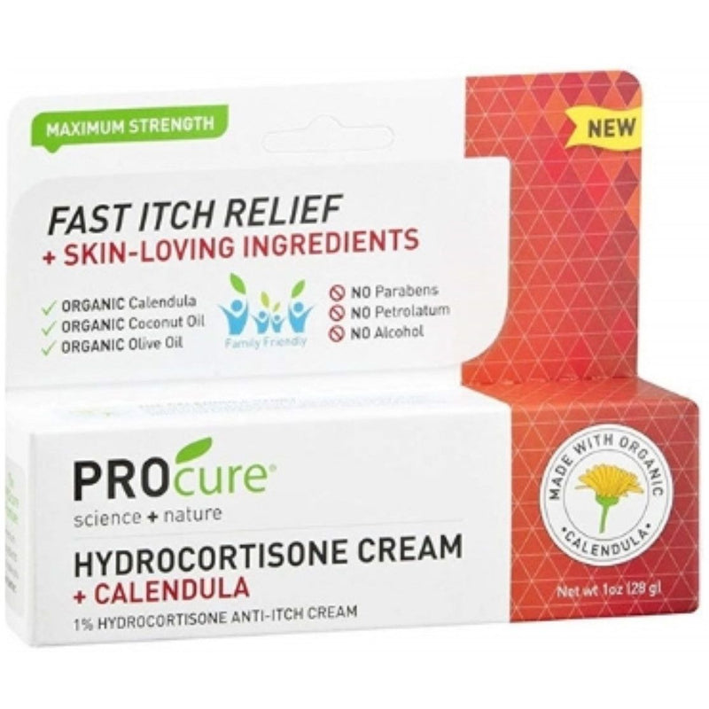 PROcure Procure Hydrocortisone 1%+Calendula Maximum Strength Anti-Itch Cream 1 Oz First Aid