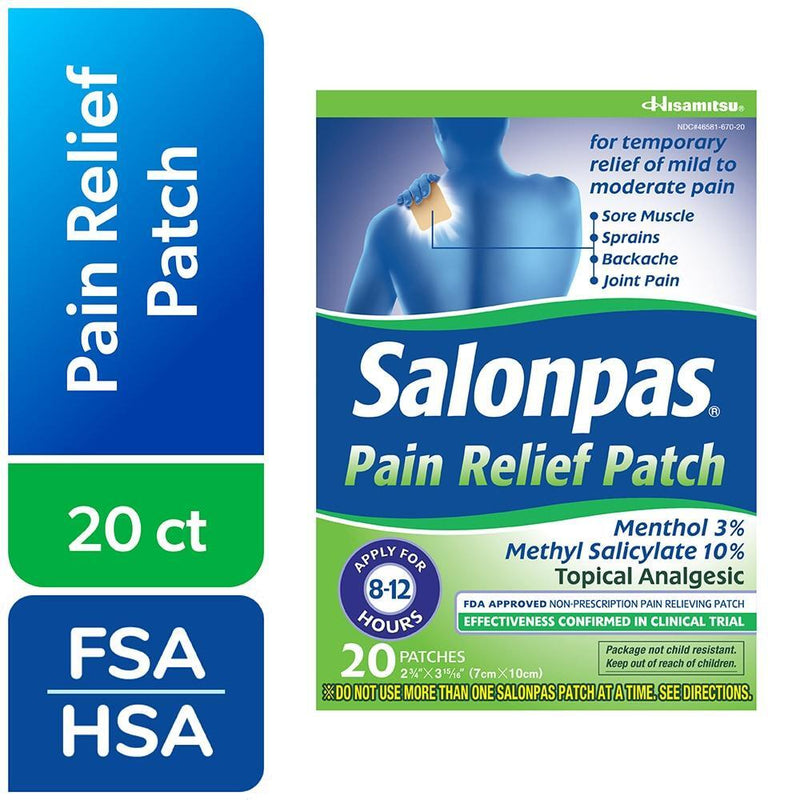 Salonpas Salonpas Pain Relief Patch - 20ct Pain Relief Patch