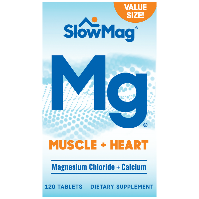 Slow-Mag Slow-Mag Muscle + Heart Magnesium Chloride With Calcium Supplement Tablets - 120ct Vitamins & Supplements